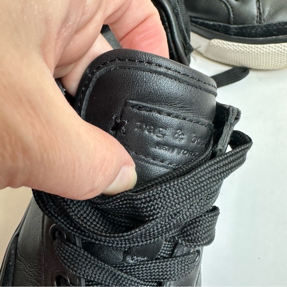 Rag & Bone RB Army Low Black Leather Sneaker 36.5 6.5 - Picture 13 of 14